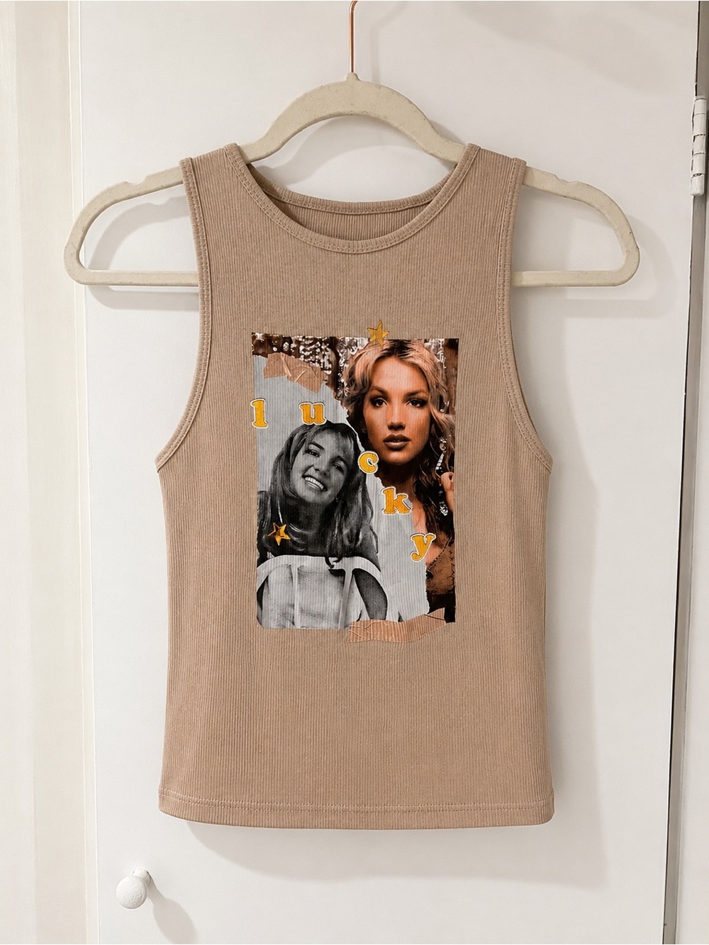 Britney Spears Ribbed Tank Top